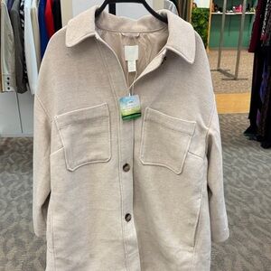 H&M Cream Utility Jacket for Women